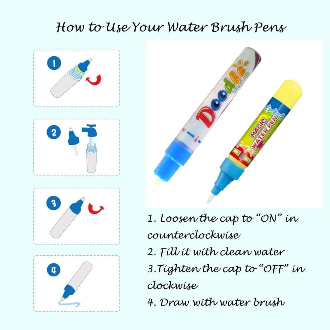 Reusable Water Doodle Mat – Mess-Free Drawing Mat for Kids