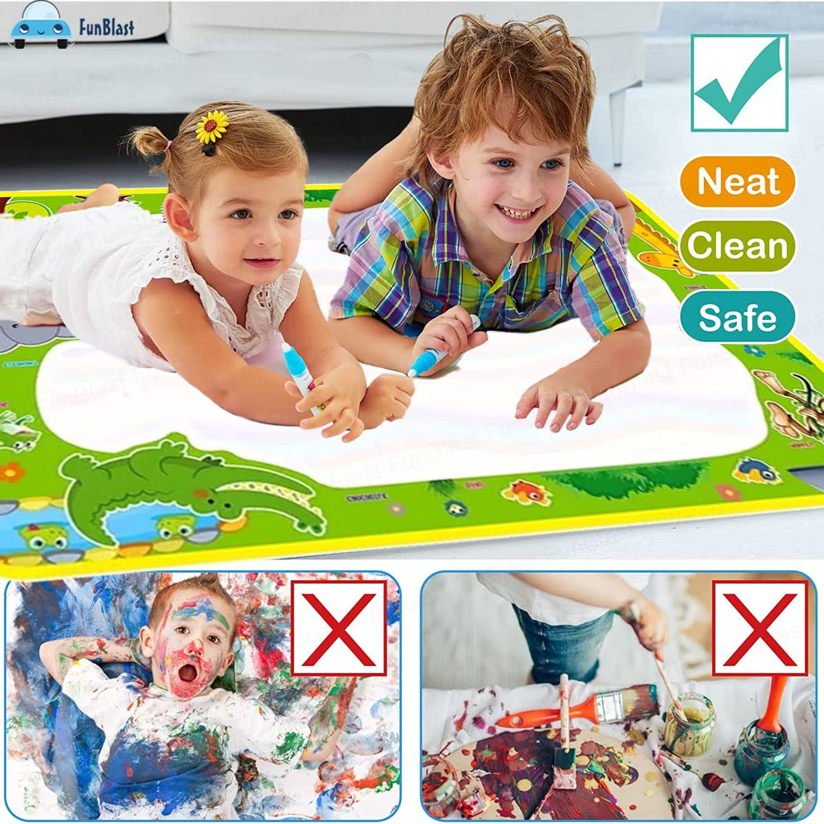 Reusable Water Doodle Mat – Mess-Free Drawing Mat for Kids